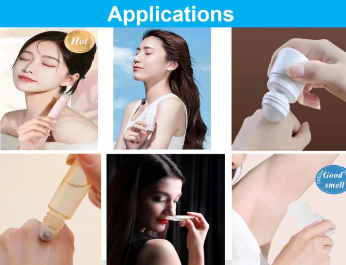 Wholesale Cheap 30ml 50ml 60ml White PE Plastic Deodorant Roll on Bottle with Plastic Roller Ball