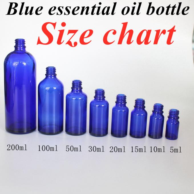 Wholesale 20ml 30ml 50ml Screw Cap Essential Oil Cobal Blue Glass Dropper Bottle with Dropper