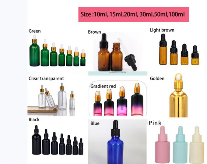 Wholesale Cheap 10ml 20ml 30ml 50ml Blue Glass Dropper Bottles for Serum Essential Oil Cosmetic Package