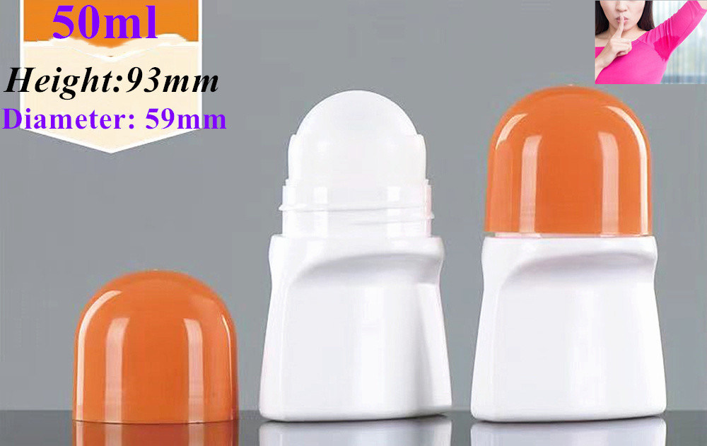 Curved Shape Round Bottom portable Black Lip Tint Roller Bottle Perfume Container palm body odor underarm Roll on bottle