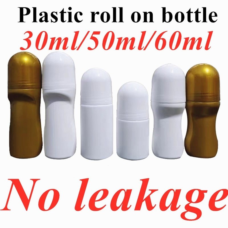 30 ml 50 ml 60 ml HDPE πλαστικό λευκό πλαστικό αποσμητικό αιθέρια έλαια ρολό σε φιάλη με ρόλο