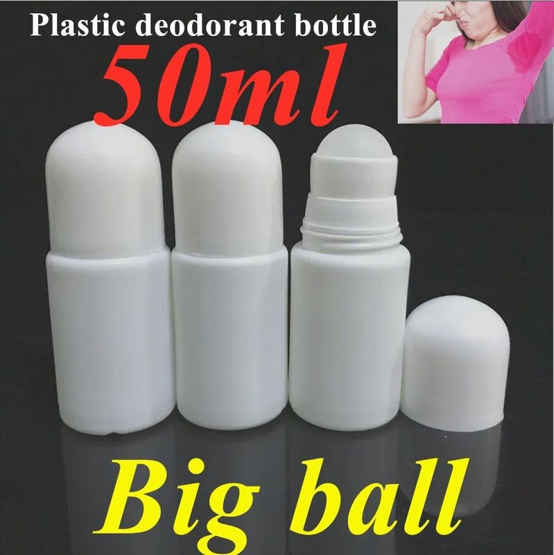 30 ml 50 ml 60 ml λευκό πλαστικό κυλίνδριο μπουκάλι HDPE κυλίνδριο μπουκάλι αποσμητικού κενό επαναγεμιστό φορητό ταξιδιωτικό κυλίνδριο σε μπουκάλι