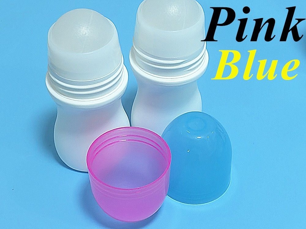 30 ml 50 ml HDPE αντηλιακό για φροντίδα σώματος κενό αιθέριο έλαιο πλαστικό αποσμητικό μπουκάλι με ρόλο μπάλα για μυρωδιά σώματος