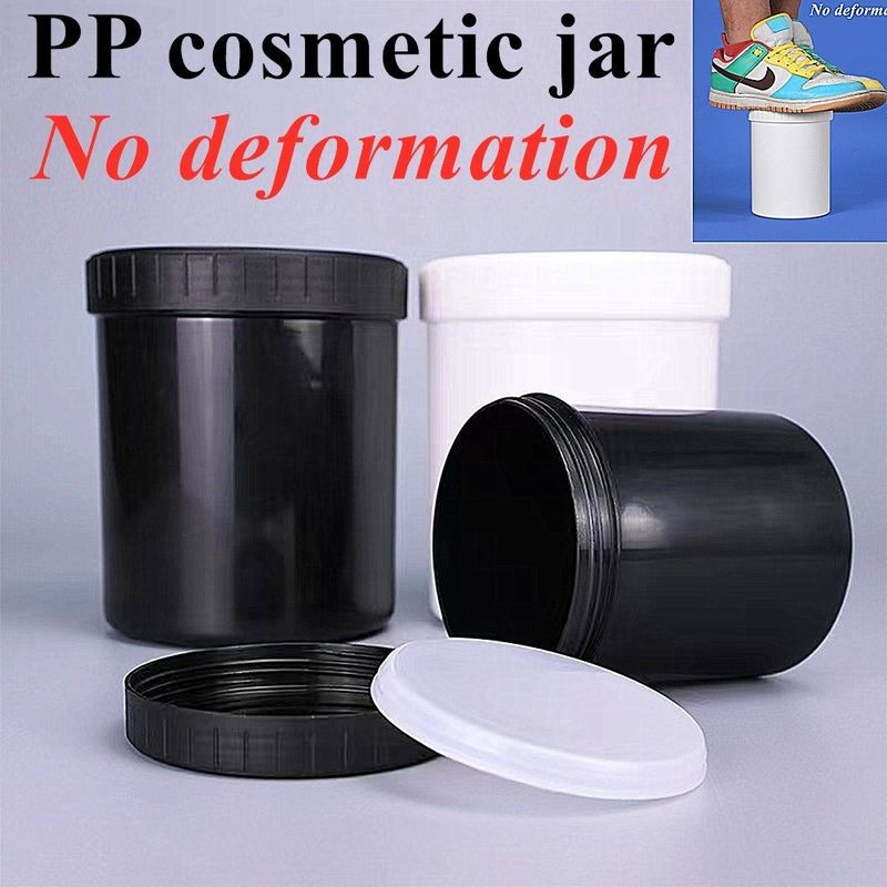 Προσαρμογή 150ml 250ml 500ml 950ml 1000ml Λευκό Μαύρο άδειο Μπλε Διαφανές PP Κρέμα κατσαρόλας με καπάκι