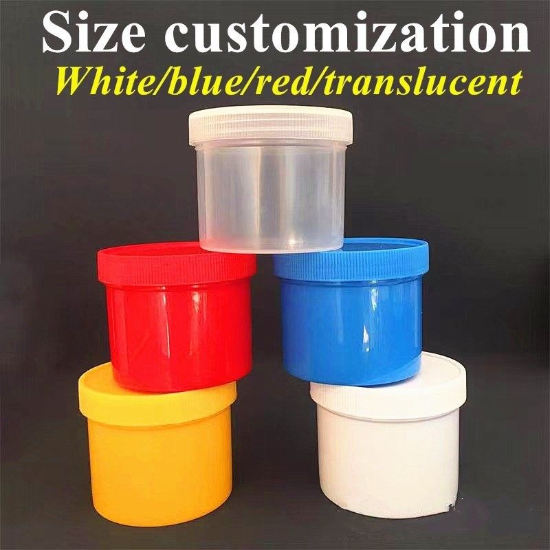 Προσαρμογή 150ml 250ml 500ml 950ml 1000ml Λευκό Μαύρο άδειο Μπλε Διαφανές PP Κρέμα κατσαρόλας με καπάκι