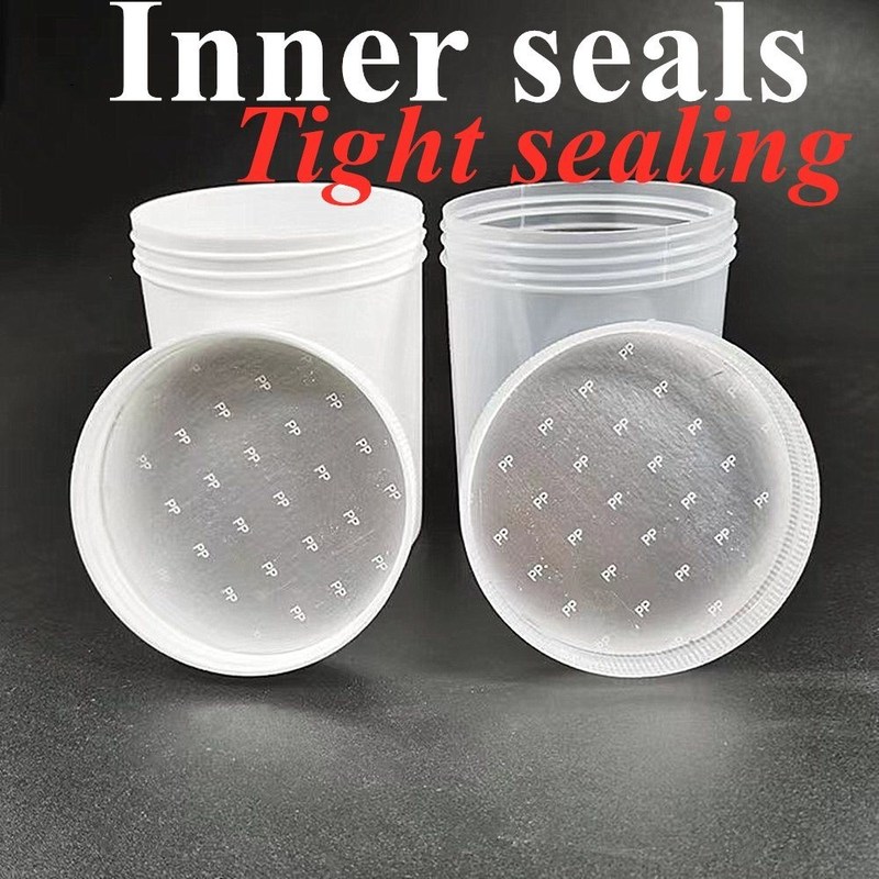 150 ml 250 ml 500 ml 1000 ml PP πλαστικό λευκό κενό πολυτελή στρογγυλή κρέμα αλοιφή PP βάζο καλλυντικό βάζο συσκευασία με καπάκι