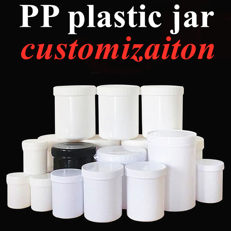 250ml 8oz 500ml 950ml 1000ml PP πλαστικό καλλυντικό Διαφανές Διαφανές λευκό βάζο πλαστική αλοιφή Κρέμα βάζο με καπάκι βίδας