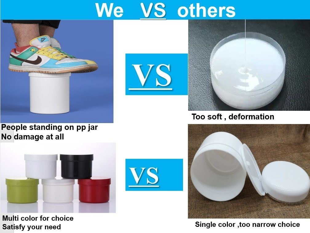 Πλαστικές κρέμες για την περιποίηση του δέρματος βάζα PP καλλυντικά βάζα 150 ml 250 ml βάζες για κρέμες και κρέμες