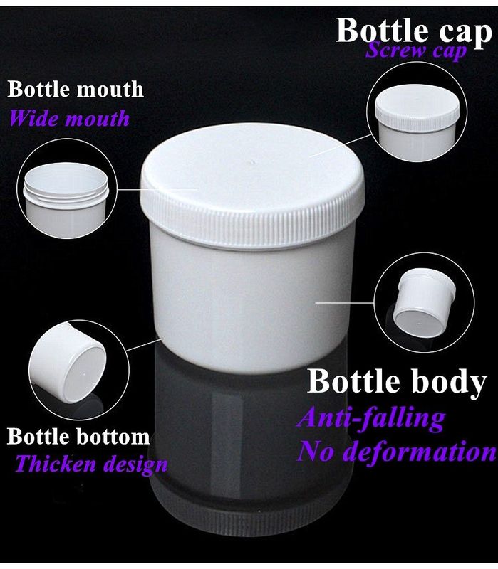 Διαφανές Διαφανές Ευρύ στόμα 250ml 500ml PP πλαστικό καλλυντικό βάζο Καλλυντική συσκευασία Μαλλιά κερί σώμα Scrub καλλυντικό βάζο
