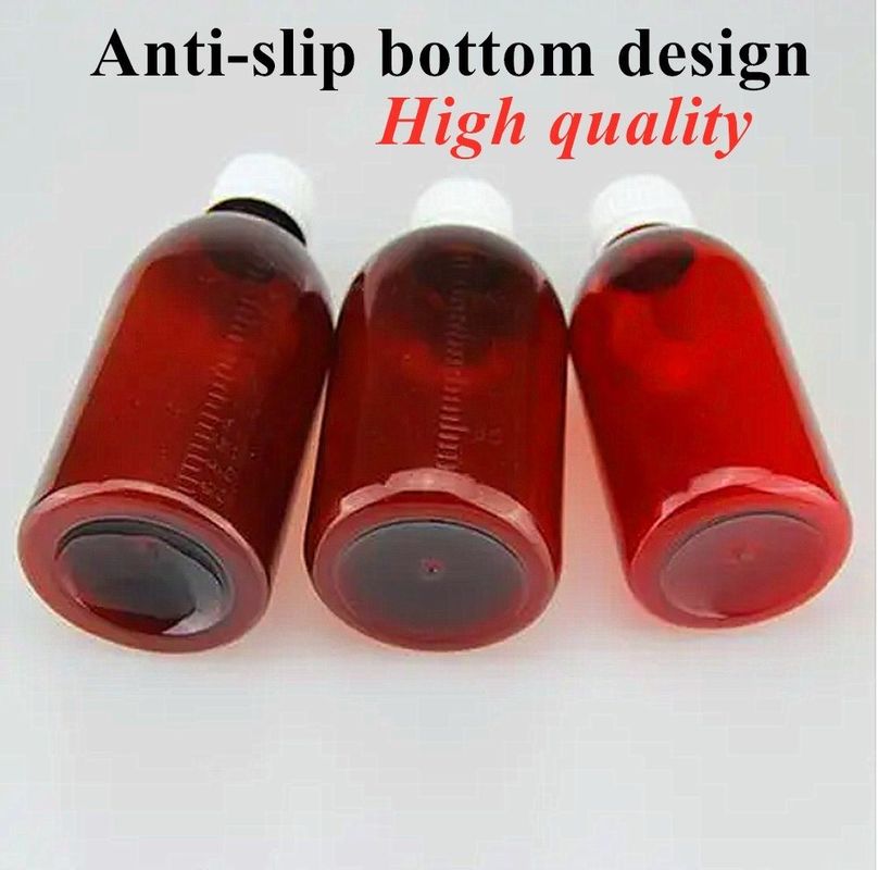 3oz 4oz 5oz 100ml 120ml Φαρμακευτικό Στρογγυλό Αμπερό πλαστικό μπουκάλια πλαστικό σιρόπι βήχα μπουκάλι για στοματικό υγρό