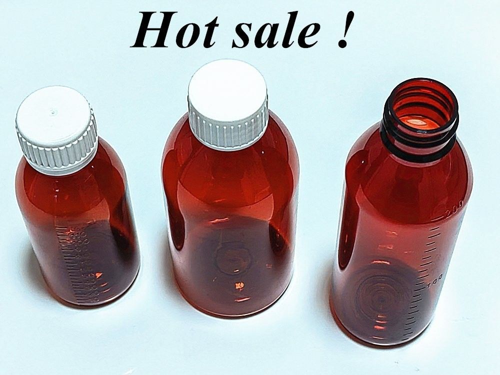 3oz 4oz 5oz 100ml 120ml Φαρμακευτικό Στρογγυλό Αμπερό πλαστικό μπουκάλια πλαστικό σιρόπι βήχα μπουκάλι για στοματικό υγρό