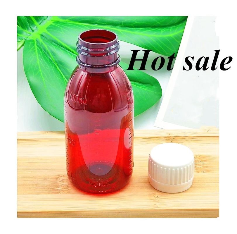 3oz 4oz 5oz 100ml 120ml Φαρμακευτικό Στρογγυλό Αμπερό πλαστικό μπουκάλια πλαστικό σιρόπι βήχα μπουκάλι για στοματικό υγρό