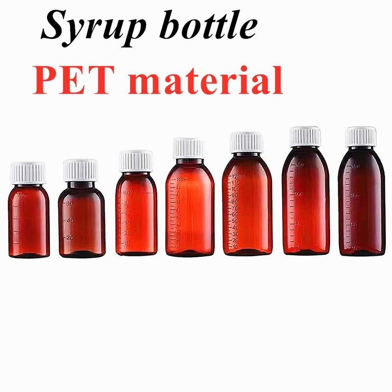 3oz 4oz 5oz Pet Empty Σιρόπι για το βήχα μπουκάλι από του στόματος υγρή αναστολή σκόνη πλαστικό μπουκάλι με αδιάβροχο καπάκι