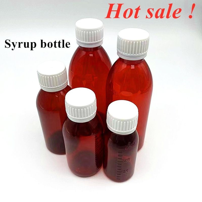 3oz 4oz 5oz Φαρμακευτικό δοχείο για κατοικίδια ζώα Άμπερ Στρογγυλό Φαρμακευτικό Φαρμακευτικό Φαρμακευτικό Φαρμακευτικό Σιρόπι