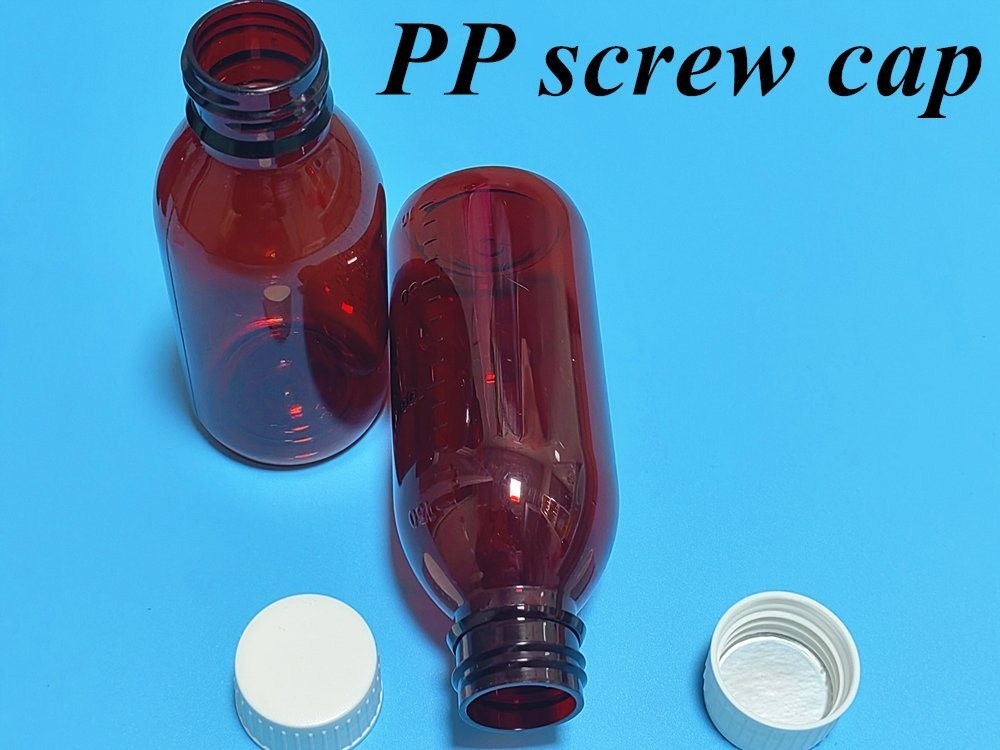 100 ml 120 ml 150 ml DIN28 πλαστικό PET καφέ στοματικό υγρό μπουκάλι κίτρινο φάρμακο σιρόπι βήχα μπουκάλι για Ropp Cap