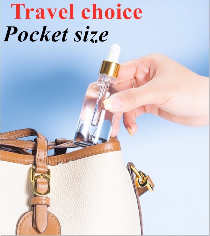 Ματ Ματ Λευκό 20ml 30ml γυάλινο μπουκάλι σταγονιδιού γυάλινο ορό ουσιαστικού ελαίου μπουκάλι με μαύρο καπάκι σταγονιδιού
