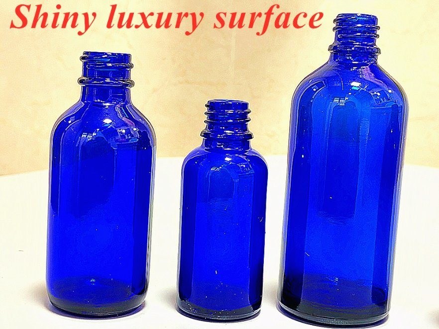 20 ml 30 ml αιθέρια έλαια ορό φροντίδας δέρματος συσκευασία καλλυντικών φιάλη Cobal Blue Glass Dropper φιάλη με σταγονόμετρο