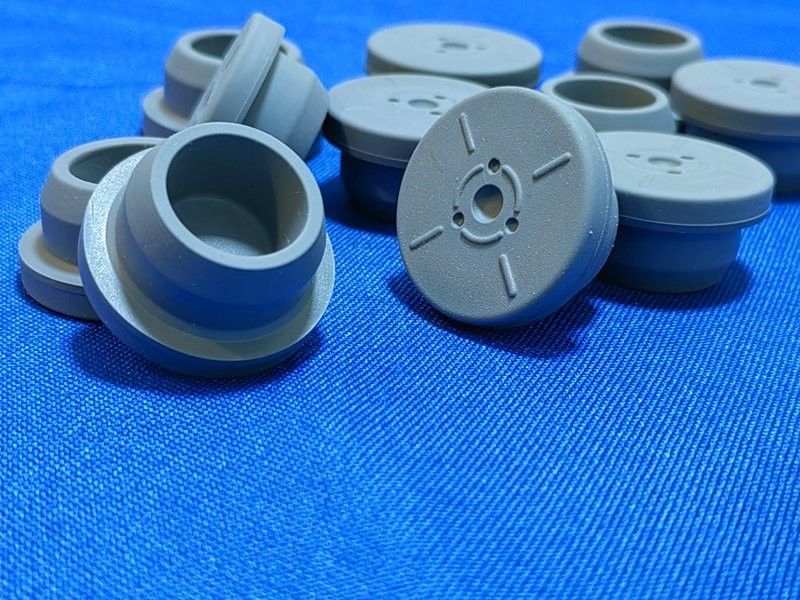 13mm 20mm 32mm Ιατρική χρήση Μπλε Γκρίζο Λυοφιλίωση Βουτυλικό καουτσούκ Κλειδιά για γυάλινο φιαλίδιο