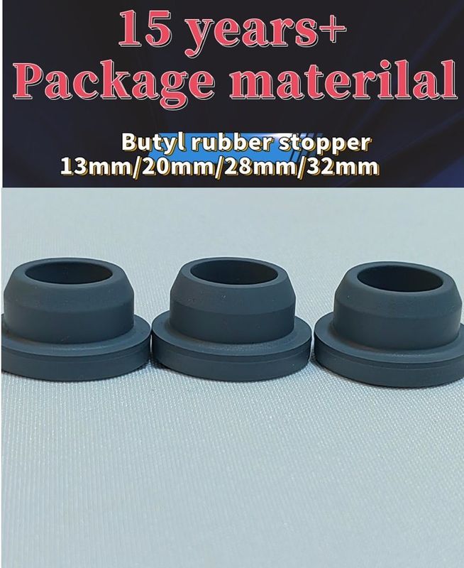 13mm 20mm 28mm 32mm Γκρίζο Σιλικόνιο Ιατρικό Γυαλί Ενέσιμα Κλείδωμα φιαλιδίων Φαρμακευτικό Κλείδωμα από Βουτυλικό Γουμό
