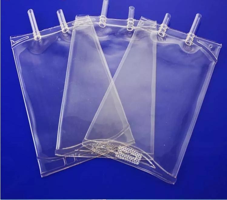 250 ml 500 ml 1000 ml σακούλα ένεσης μιας χρήσης Ιατρικό PVC Στεριλό Αλατικό IV υγρό διάλυμα PVC σακούλα ένεσης