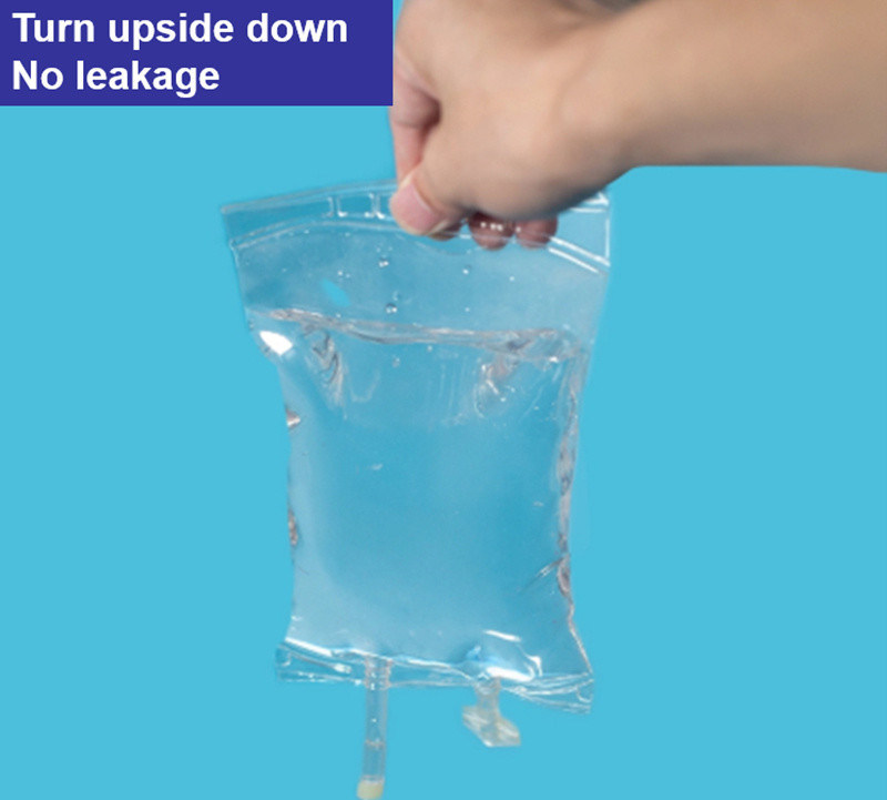 PVC 100 ml 250 ml σακούλα ενέσιμης χρήσης IV σακούλα Διαφανής ιατρική PVC κενή σακούλα ενέσιμης χρήσης για φυσιολογικό αλατικό γλυκόζης