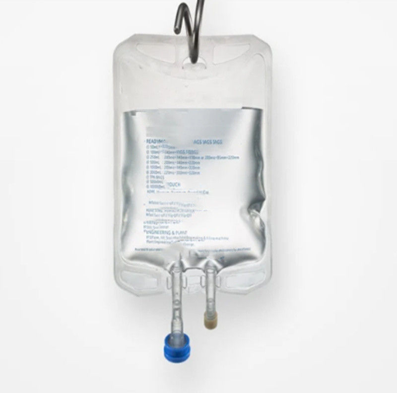 100 ml 250 ml 500 ml Μία θύρα Διπλή θύρα ιατρική PVC κενή IV σακούλα έγχυσης με πώμα PVC IV σακούλα υγρών