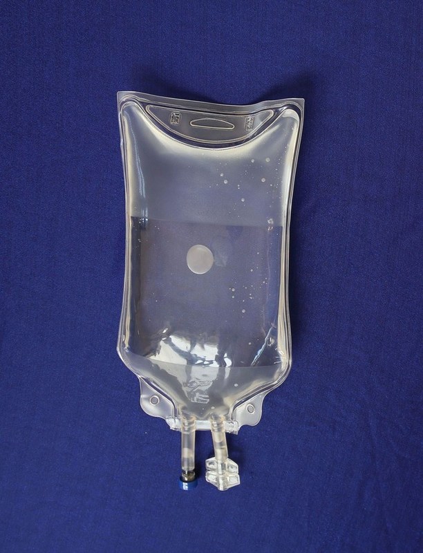 500 ml IV Solution Medical Fluid Bag Double Tube Infusion Bag Non DEHP Empty IV Bag Single Port με στροφή πεταλούδας