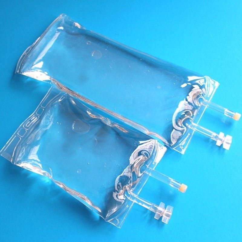 500 ml 1000 ml PVC Στεριώδη IV σακούλες PVC IV σακούλα μιας χρήσης πλαστικές ιατρικές αποστειρωμένες σακούλες