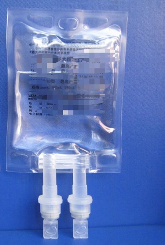 Εργαστηριακό Κτηνιατρικό Νοσοκομείο 100 ml 250 ml Μονή Θύρα Μη PVC Ιατρική Θύλακα Ενέχυσης IV Θύλακα υγρού