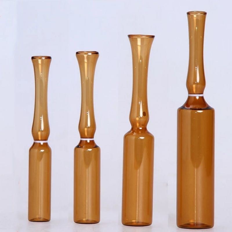 2 ml 5 ml 10 ml Κενά USP τυποποιημένα βροσιλικωμένα γυάλινα φιαλίδια Διαφανή και κίτρινο χρώμα για ενέσιμη πενικιλίνη