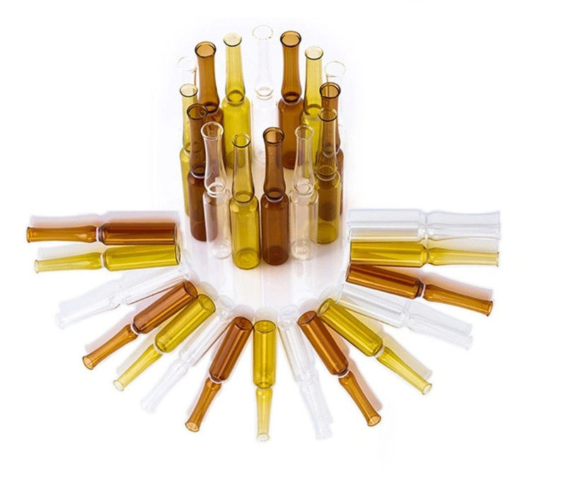 1 ml 2 ml 5 ml Διαφανές κεχριμπαρένιο γυάλινο φιαλίδιο USP I Φαρμακευτική συσκευασία γυάλινο φιαλίδιο με πρότυπο ISO