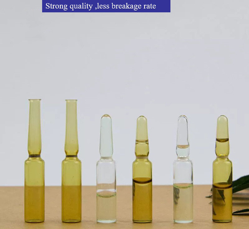 1 ml 2 ml 5 ml 10 ml YBB USP άδειες βροσιλικωμένες γυάλινες συσκευασίες για ένεση Διαφανής κίτρινος γυάλινος συσκευασία για φαρμακευτική χρήση