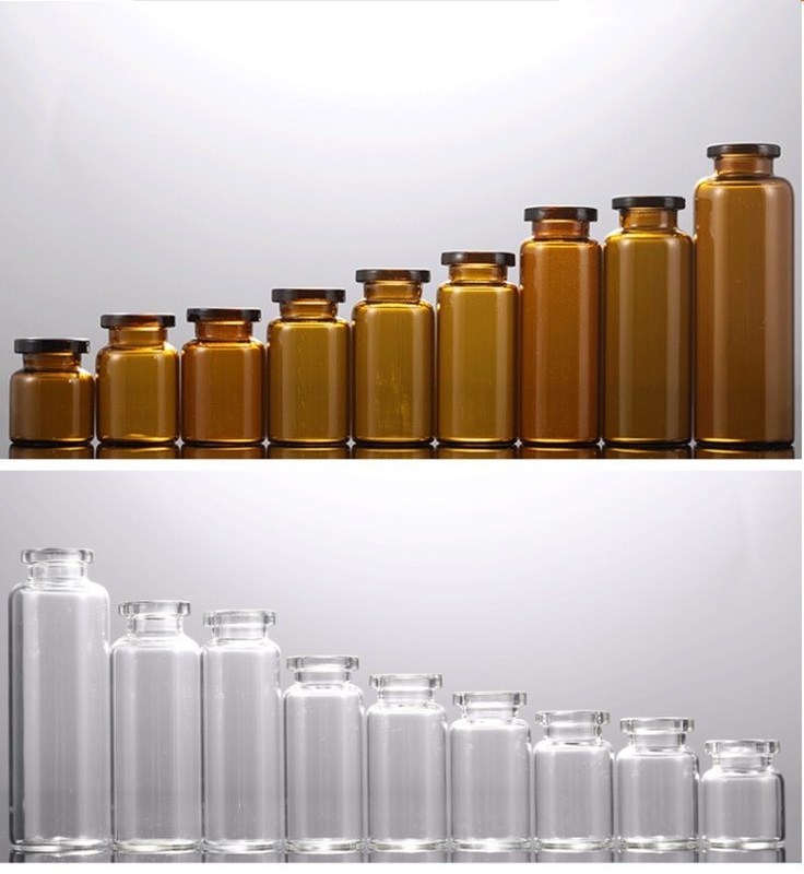 Διαφανές φιαλίδιο ιατρικού γυαλιού Φαρμακευτικό 5ml 10ml 20ml Διαφανές κεχριμπάρι Κενό Μικρό Ενέσιμο Αποστειρωμένο γυάλινο σωληνωτό φιαλίδιο