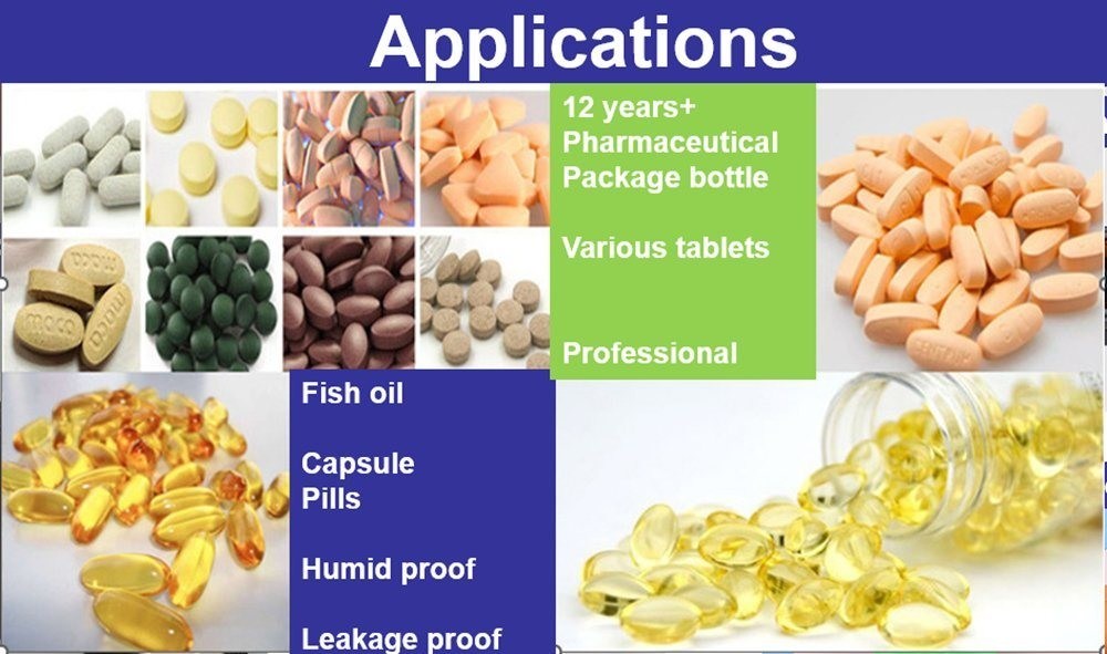 100cc 120cc πλαστικό μπουκάλι για χάπια Καψάκια Διαφανές μπλε PET επαναγεμιστέα πλαστική στερεή σκόνη χάπια φάρμακο μπουκάλι