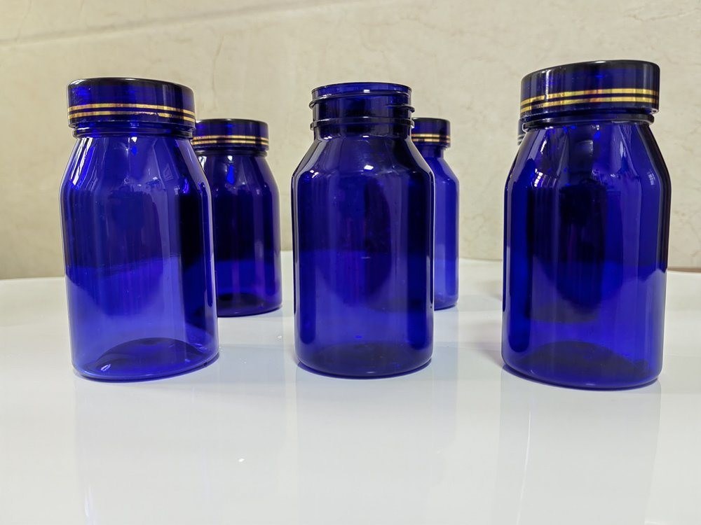 Φαρμακευτικά 100ml 120ml 175ml Μπλε ΠΕΤ Πιστάκια πλαστικών Καψάκια Φιαλίδιο Υγεία Φαρμακευτικά δισκία Φιαλίδιο με καπάκι βίδας