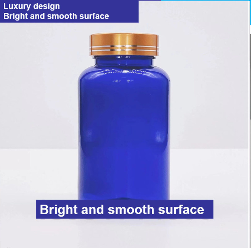 100cc 120cc 150cc πλαστικό μπουκάλι για χάπια Καψάκια Διαφανές Μπλε Πετ Επαναγεμιστέο πλαστικό μπουκάλι στερεών δόσεων φαρμάκων