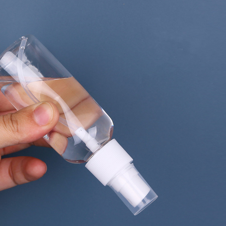 60 ml 100 ml Στρογγυλό σχήμα Μικρό μπουκάλι ψεκασμού PET πλαστικού