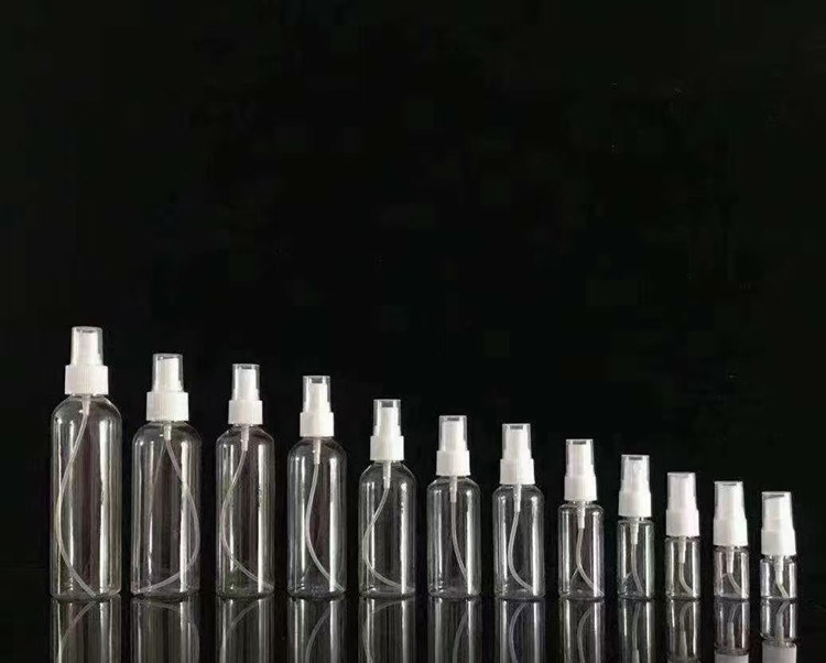 50 ml 60 ml 100 ml PET διαυγές στρογγυλό εξατομικευμένο επαναπλήρωτο απολυμαντικό χεριών στρογγυλό επαναπλήρωση καλλυντικό μπουκάλι ψεκασμού πλαστικού PET