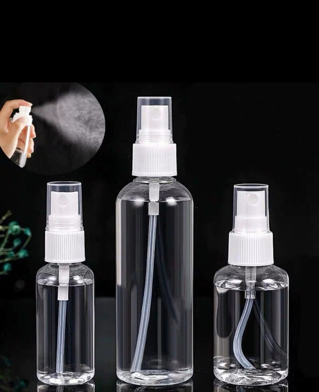 50 ml 60 ml 100 ml PET διαυγές στρογγυλό εξατομικευμένο επαναπλήρωτο απολυμαντικό χεριών στρογγυλό επαναπλήρωση καλλυντικό μπουκάλι ψεκασμού πλαστικού PET